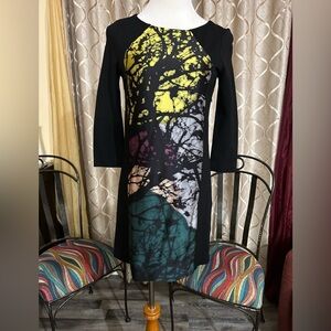 Tibi Stylish Black and Multicolor Dress